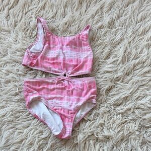 art class Pink Tie-Dye Kids Swim One Piece